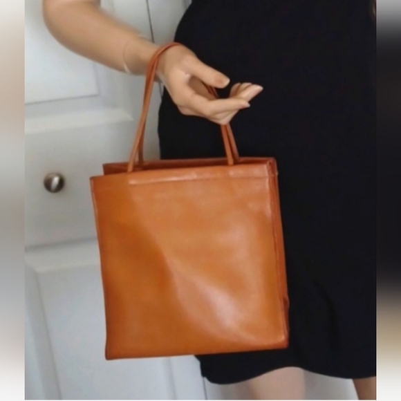 VINTAGE COACH 1960's BONNIE CASHIN HARNESS LEATHER COACH CASHIN CARRY LUNCH TOTE - Picture 7 of 17